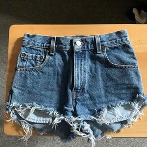 High rise Levi denim shorts